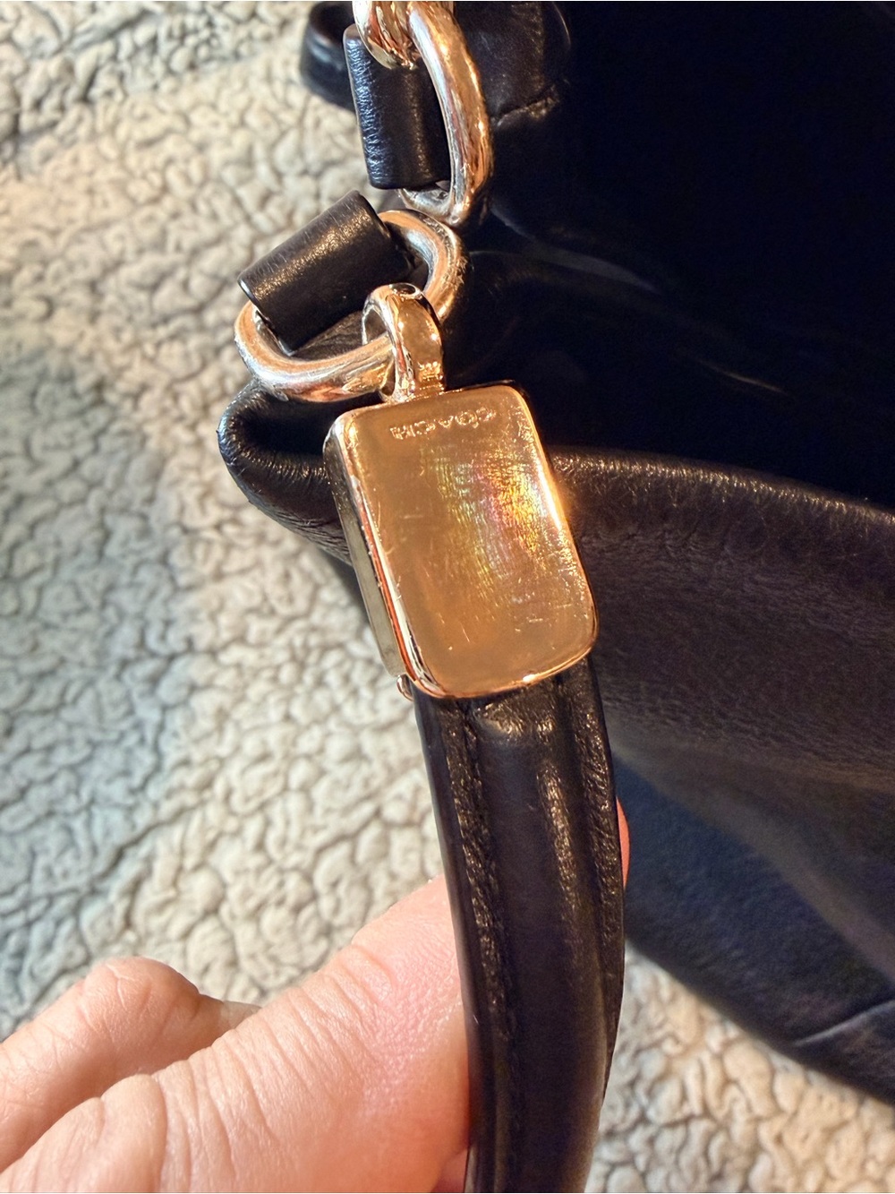 Coach Madison Pheobe Black pebble leather bag Excellent condition - Picture 12 of 16